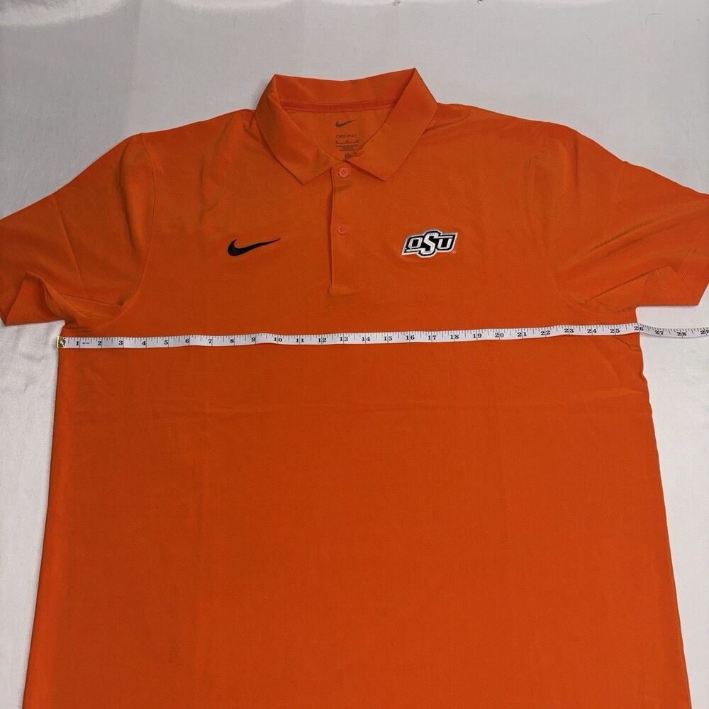 Nike Dri-Fit OSU Oklahoma State Cowboys Orange Polo Shirt Men’s XL - Picture 4 of 6